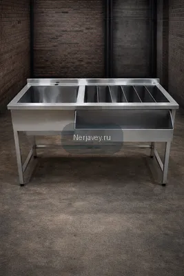 Барная станция 1400х500х850 с карманом для бутылок