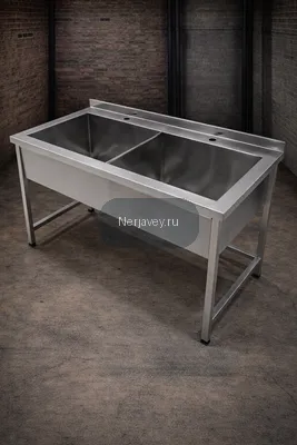 Двойная мойка 1200х600х850 с бортом