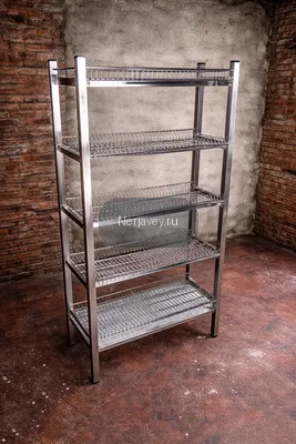 Стеллаж для сушки посуды 1000×320×1800 мм, 5 полок (с поддоном)