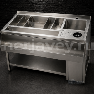 Барная станция с полкой 1200х600х850